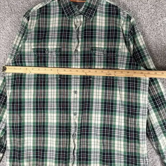 Croft Barrow Quick Dry Shirt Men L Plaid Vented Roll Tab Hiking Outdoors Fishing - Picture 5 of 8